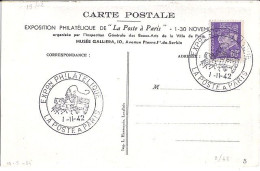 PETAIN N° 509 S/CP. DE PARIS/LA POSTE A PARIS/1.2.42 - 1941-42 Pétain