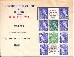 MERCURE N° 407x8 (dont 2 Paires Avec Inter-vignette De L’Expo):411/414 S/L.DE DIJON/JOURNEE DU TP/19.4.42   RARE - 1938-42 Mercurius