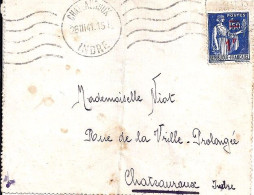 PAIX N° 485 S/L. DE CHATEAUROUX/28.3.41 - 1932-39 Paz