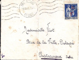 PAIX N° 485 S/L. DE CHATEAUROUX/28.3.41 - 1932-39 Paix