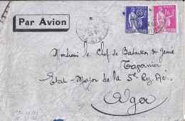 PAIX N° 369/365 S/L.DE PARIS/10.11.38 POUR L’ALGERIE - 1932-39 Vrede