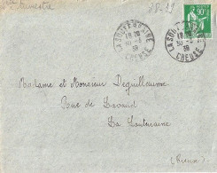 PAIX N° 367 S/L. DE LA SOUTERRAINE/30.3.39 - 1932-39 Paix