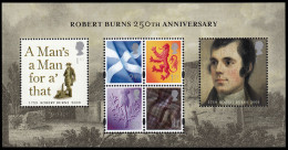 Gran Bretaña HB 61 2009 Literatura Robert Burns MNH - Blocs-feuillets