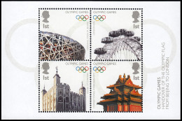 Gran Bretaña HB 57 2008 JJOO De Pekin Y Londres 2012 Emisión Conjunta MNH - Blocs-feuillets