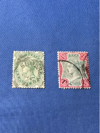 British India 1892  Michel # 44 # 44 Queen Victoria  2'6 A'P Und 1 R - 1882-1901 Empire