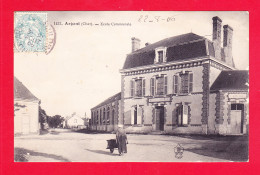 F-18-Argent Sur Sauldre-04Ph78  école Communale, Femme Avec Une Brouette, Cpa  - Argent-sur-Sauldre