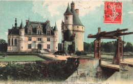 FRANCE - Chenonceaux - Le Château - La Façade - La Tour Des Marques Et Le Pont Louis - Carte Postale Ancienne - Chenonceaux