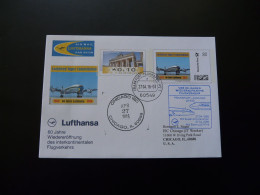 Plusbrief Individuell Lettre Vol Special Flight Cover Frankfurt To Chicago Lufthansa 2016 - Enveloppes Privées - Oblitérées