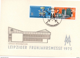 RDA 1975 Foire De Leipzig - Postkarten - Gebraucht