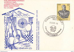 RDA 1983  Exposition Philatélique De Karl Marx Stadt - Postkaarten - Gebruikt