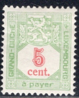 Luxembourg 1922 Single Numeral Stamps - Inscription "à Payer" In Mounted Mint - Portomarken