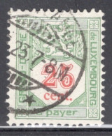 Luxembourg 1922 Single Numeral Stamps - Inscription "à Payer" In Fine Used - Strafport