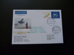 Lettre Premier Vol First Flight Cover Milano Frankfurt MD11 Cargo Lufthansa 2016 - 2011-20: Cartas & Documentos