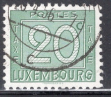 Luxembourg 1946 Single Numeral Stamps - New Design  In Fine Used - Taxes