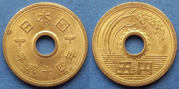 JAPAN - 5 Yen Year 14 (2002) "Rice Stalk" Y# 96.2 Akihito (Heisei) (1989-2019) - Edelweiss Coins - Japon