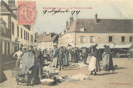 - Eure Et Loir -ref-A403- Courtalain - Marché à La Volaille - Marchés - Carte Colorisée - - Courtalain