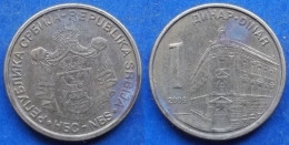 SERBIA - 1 Dinar 2006 "National Bank" KM# 39 Republic (2003) - Edelweiss Coins - Servië