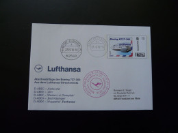 Plusbrief Individuell Entier Postal Dernier Vol Last Flight Munchen Frankfurt Boeing 737 Lufthansa 2016 - Privatumschläge - Gebraucht