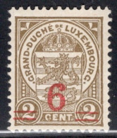 Luxembourg 1915 Single Stamps Of 1906-19 Surcharged With New Value And Bars In Black Or Red In Mounted Mint - 1914-24 Marie-Adélaïde