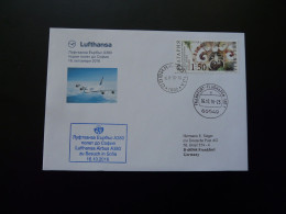 Lettre Premier Vol First Flight Cover Sofia Bulgaria To Frankfurt Airbus A380 Lufthansa 2016 - Cartas & Documentos