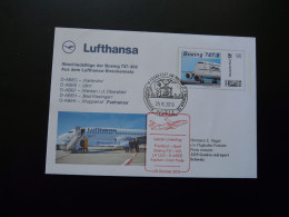 Plusbrief Individuell Entier Postal Dernier Vol Last Flight Frankfurt Geneve Boeing 737 Lufthansa 2016 - Enveloppes Privées - Oblitérées