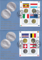 MiNr. 553 - 560 Vereinte Nationen Genf 2006, 5. Okt. Flaggen Und Münzen Der Mitgliedstaaten (I) - 2 FDC's - Münzen