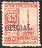 Guatemala Timbres De Servicio 42 1924 Monumento García Granados MH - Guatemala