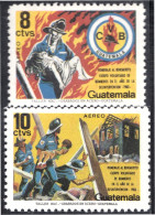 Guatemala A- 806/07 1986 Cuerpo Voluntarios De Bomberos MNH - Guatemala