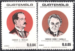 Guatemala A- 822/23 1988 Enrique A. Hidalgo Nrique Gómez Carrillo MNH - Guatemala