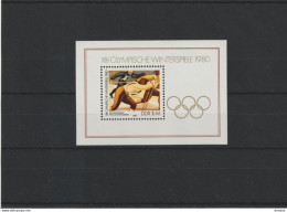 RDA 1980 Jeux Olympiques De Lake Placid Yvert BF 55, Michel Bl 57 NEUF** MNH Cote 4,50 Euros - 1971-1980