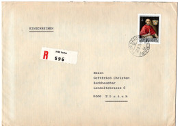 L75626 - Liechtenstein - 1974 - Fr.1,00 Bischof Marxer A R-Bf VADUZ -> Schweiz - Storia Postale