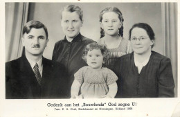 Gedenk Aan Het "Bouwfonds" God Zegne U! Fam. E. A. Graf, Stadskanaal En Groningen Holland 1956 - Groningen