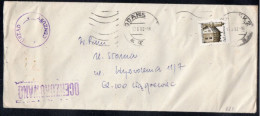 POLAND 1982 SOLIDARITY SOLIDARNOSC PERIOD MARTIAL LAW OCENZUROWANO CENSORED VIOLET CACHETS CENSOR ?? GDANSK TO WAGROWIEC - Storia Postale