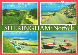 SHERINGHAM, NORFOLK, MULTIPLE VIEWS, ARCHITECTURE, BEACH, BOATS, PORT, ENGLAND, UNITED KINGDOM, POSTCARD - Other & Unclassified
