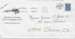 Pap Arber à Lettres Repiqué - Club Aéro De St Hippolyte Du Fort - Avion - PAP : Bijwerking /Logo Bleu