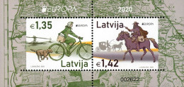 Latvia Lettland Lettonie 2020 Europa CEPT Postal History Numbered Limited Edition Block MNH - Lettonie