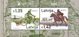 Latvia Lettland Lettonie 2020 Europa CEPT Postal History Numbered Limited Edition Block MNH - Lettland