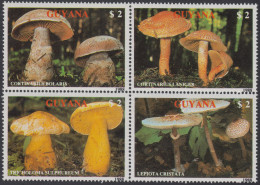 Guyana 2077/80 1989 Champiñones Setas Mushrooms Flora MNH - Guyane (1966-...)