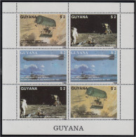 Guyana 2082/84 1989 Minihojita Conquista Del Aire Y Del Espacio MNH - Guyane (1966-...)