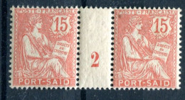 Port-Said   26 ** Paire, Millesime 2 - Unused Stamps