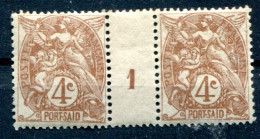 Port-Said   23 ** Paire, Millesime 1 - Unused Stamps