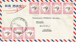 Nouvelle Zélande N° 374 X 7 Lettre Du 5-2-1959 Pour La France Thème Boy Scouts Jamborée - Cartas & Documentos