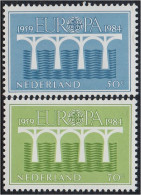 Holanda 1221/22 1984 Puente De La Cooperación Europea MNH - Andere & Zonder Classificatie