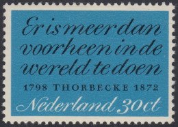 Holanda Netherlands 965 1972 Cent. Muerte J. R. Thorbecke (escritor, Político) - Altri & Non Classificati