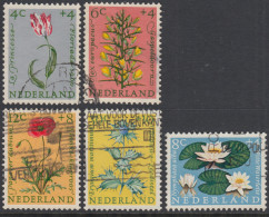 Holanda  Netherlands 719/23 1960 Obras Benéficas Serie Verano Flora Usado - Sonstige & Ohne Zuordnung