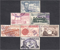 Honduras A- 286/92 1959 Conmemorativo 18 De Noviembre 1960  Usados - Honduras