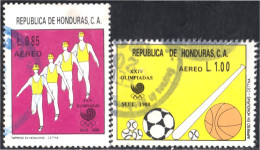 Honduras A- 727/28 1988 XXIV Olimpiadas Seúl Usados - Honduras