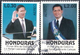 Honduras A- 750/51 1991 Rafel Leonardo Callejas Usados - Honduras