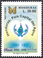 Honduras A- 1271 2005 Honduras País Capital Del Agua Mariposa MNH - Honduras