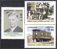 Honduras A- 1275/77 2005 Charles Lindbergh Correo Nacional E Internacional MNH - Honduras